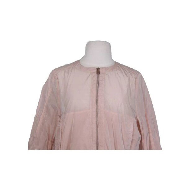 Luisa Cerano Women's 8 Light Pink Jacket 498510 Full Zip Windbreaker Long Sleeve - Picture 4 of 13